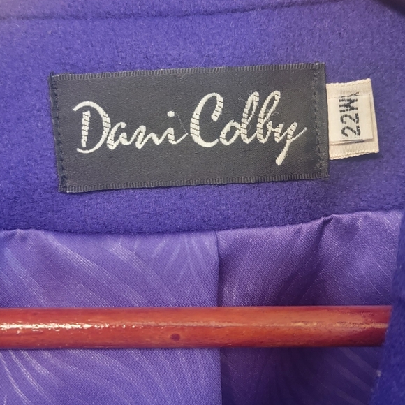 Vintage Dani Colby Wool Purple Mobwife Peacoat Classy Style Plus Size Coat - Picture 4 of 13